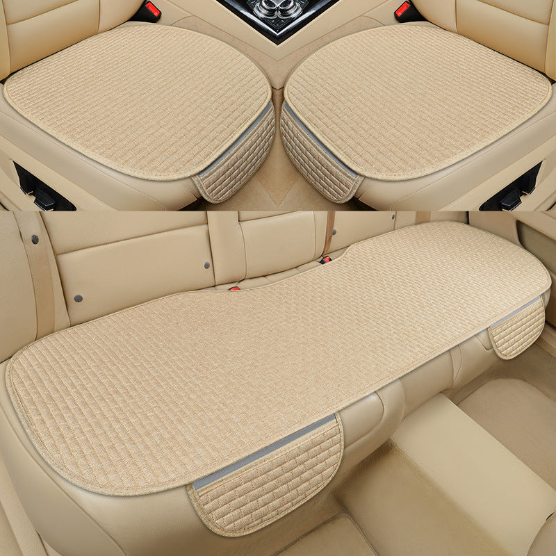 beige seat cover set